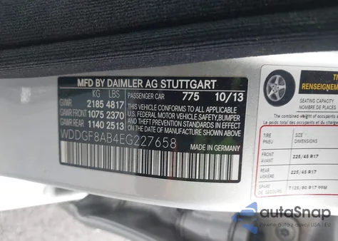 2014 Mercedes-Benz C 300 Luxury 4Matic/Sport 4Matic from USA, damaged, VIN WDDGF8AB4EG227658